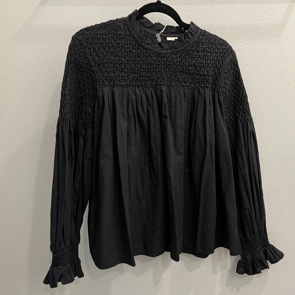 Anthropologie Black Blouse